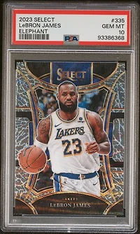 2023 Panini Select 335 Lebron James Elephant Prizm PSA 10