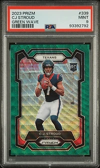 2023 Panini Prizm 339 Cj Stroud Green Wave PSA 9