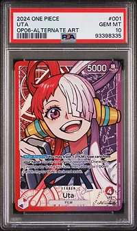 2024 One Piece Op06-wings Of The Captain 001 Uta Alternate Art PSA 10