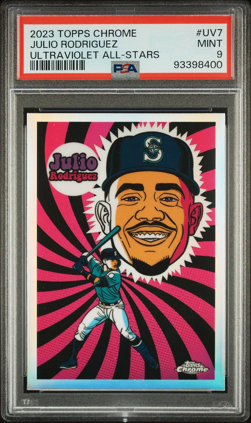 2023 Topps Chrome Ultraviolet All-stars Uv7 Julio Rodriguez PSA 9