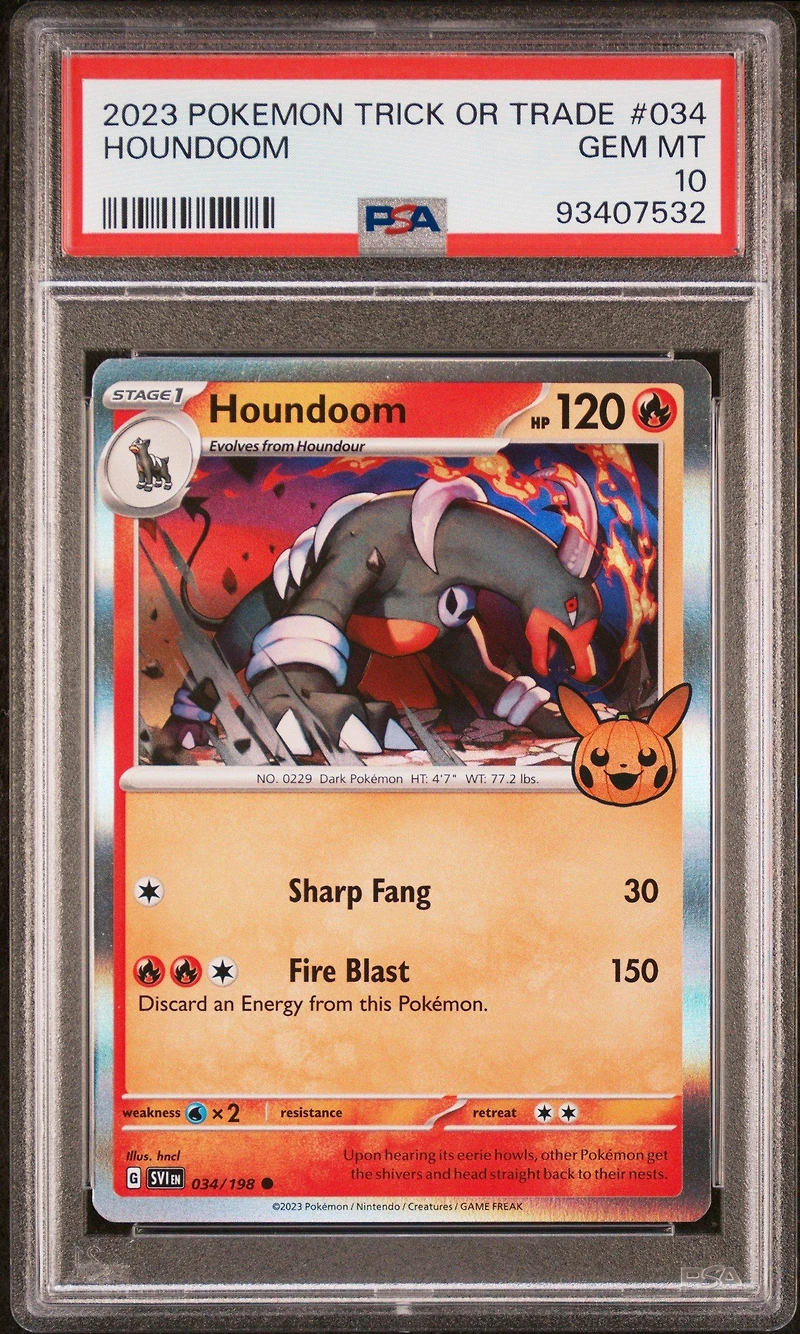 2023 Pokemon Trick Or Trade 034 Houndoom PSA 10