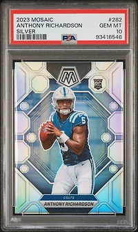 2023 Panini Mosaic 282 Anthony Richardson Silver PSA 10