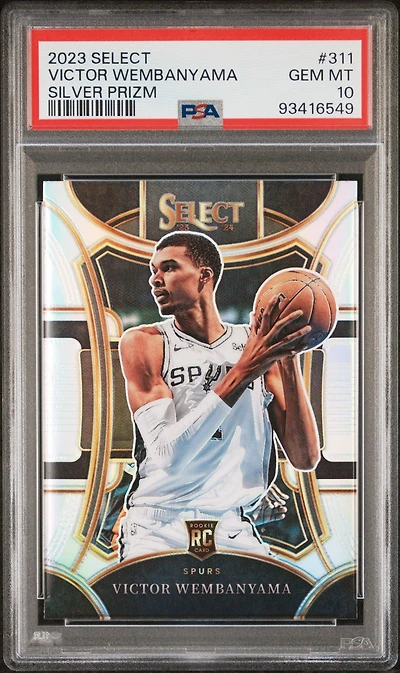 2023 Panini Select Victor Wembanyama Silver Prizm PSA