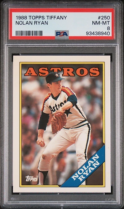 1988 Topps Tiffany 250 Nolan Ryan PSA 8