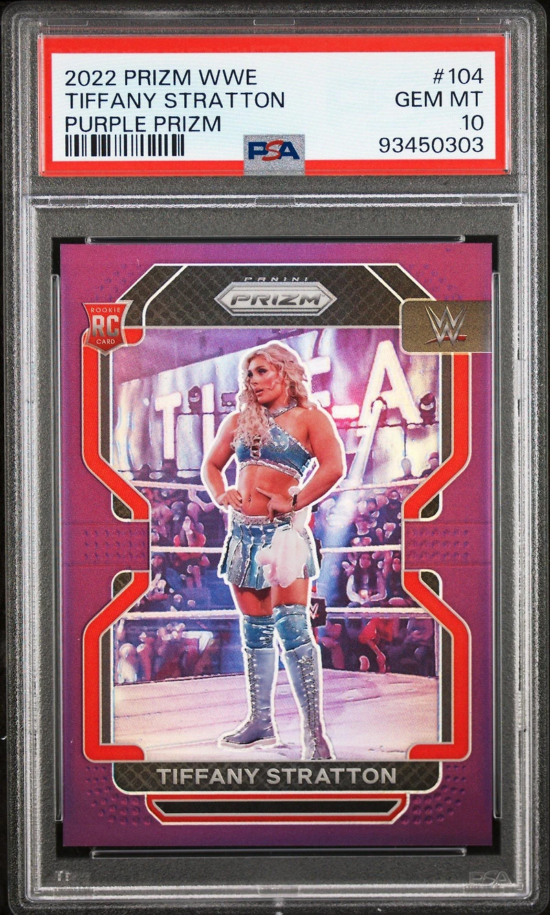 2022 Panini Prizm Wwe 104 Tiffany Stratton Purple Prizm PSA 10