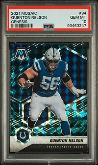 2021 Panini Mosaic 94 Quenton Nelson Genesis PSA 10