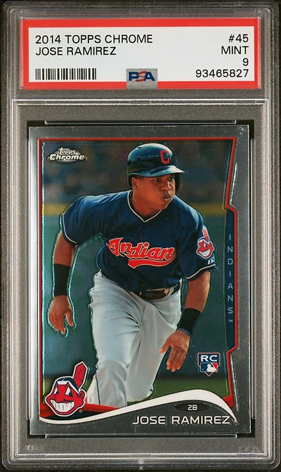 2014 Topps Chrome 45 Jose Ramirez PSA 9