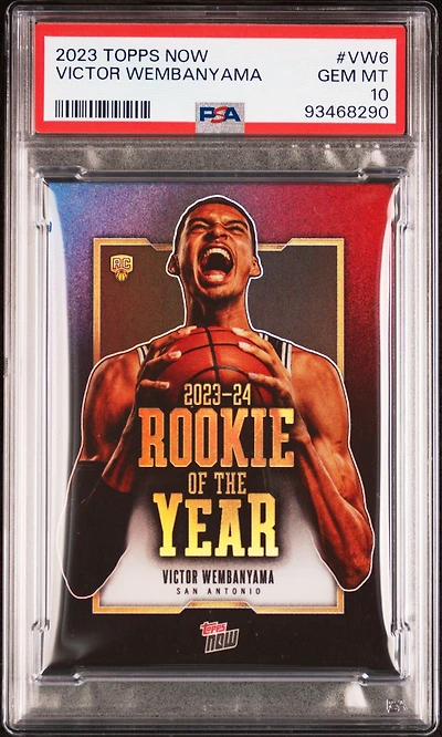 2023 Topps Now Vw6 Victor Wembanyama PSA 10