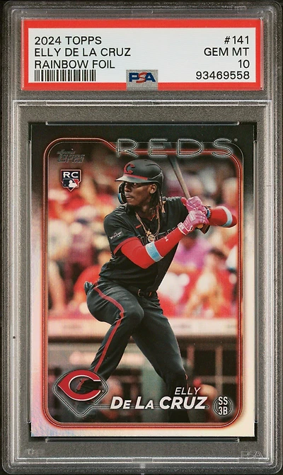 2024 Topps 141 Elly De La Cruz Rainbow Foil PSA 10