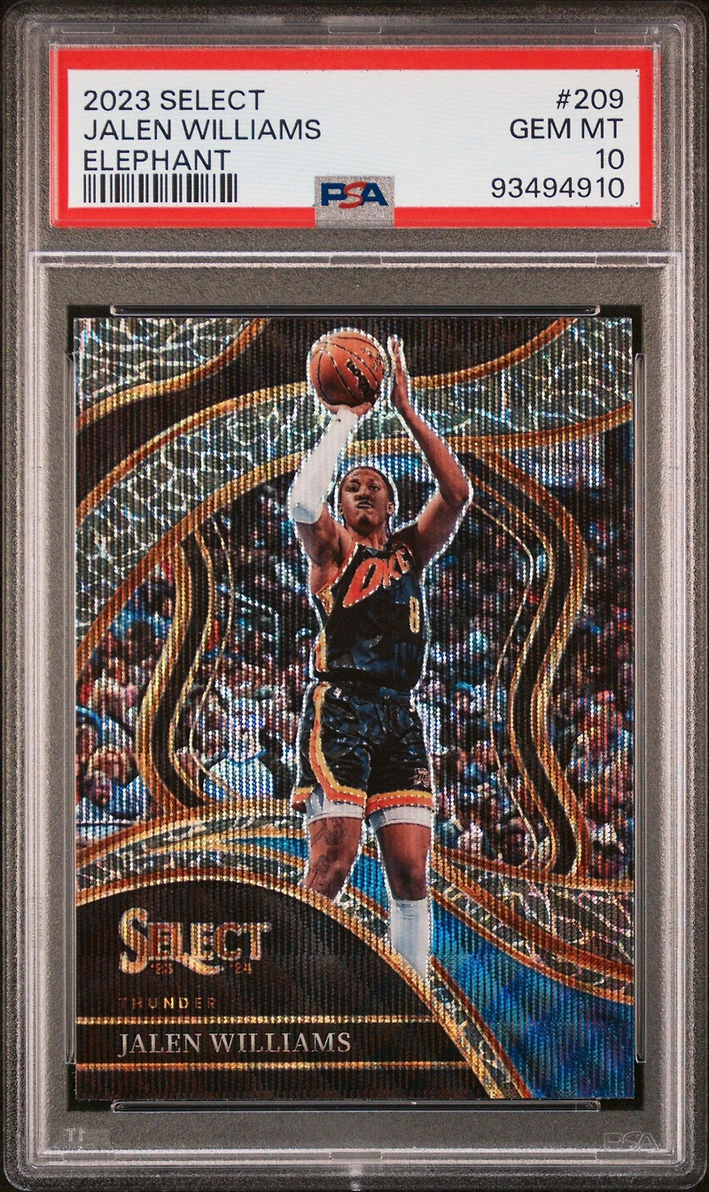 2023 Panini Select 209 Jalen Williams Elephant Prizm PSA 10