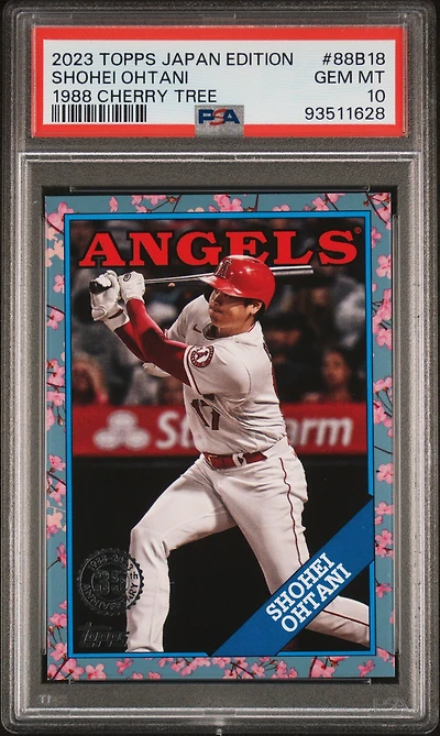 2023 Topps Baseball Japan Edition 1988 Topps Cherry Tree Variation 88b18 Shohei Ohtani PSA 10