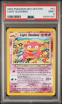 2002 Pokemon Neo Destiny 51 Light Slowbro PSA 9
