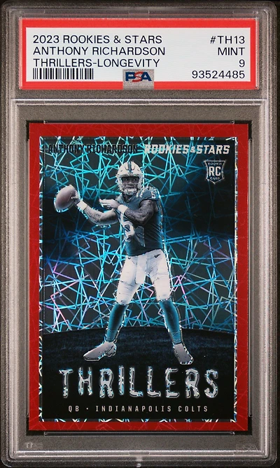2023 Panini Rookies & Stars Thrillers Th13 Anthony Richardson Longevity PSA 9