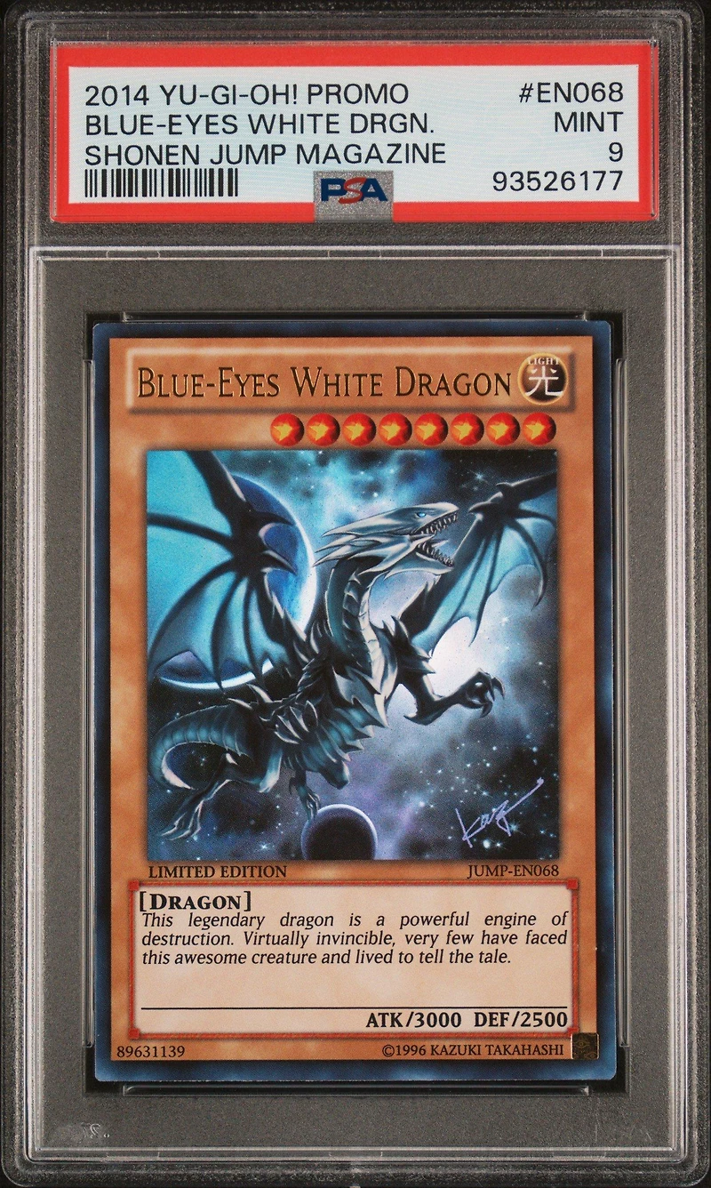 2014 Yu-gi-oh! Promo Shonen Jump Magazine En068 Blue-eyes White Dragon PSA