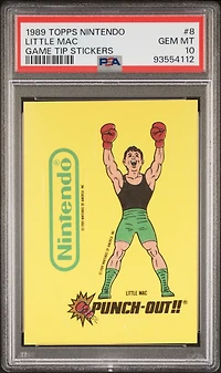 1989 Topps Nintendo Game Tip Stickers 8 Little Mac PSA 10