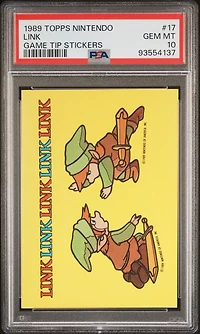 1989 Topps Nintendo Game Tip Stickers 17 Link PSA 10