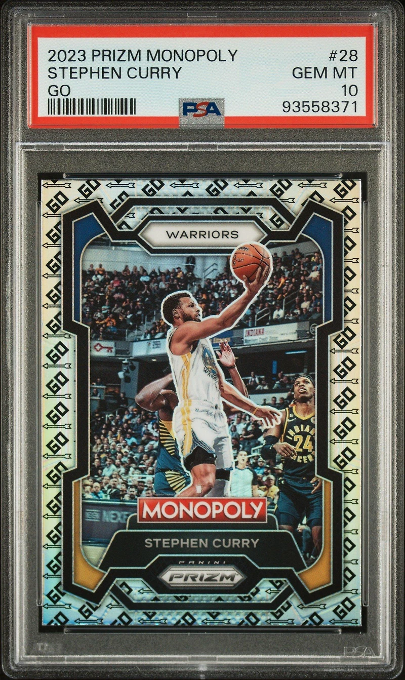 2023 Panini Prizm Monopoly 28 Stephen Curry Go PSA 10