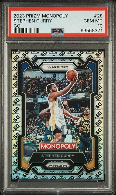 2023 Panini Prizm Monopoly 28 Stephen Curry Go PSA 10