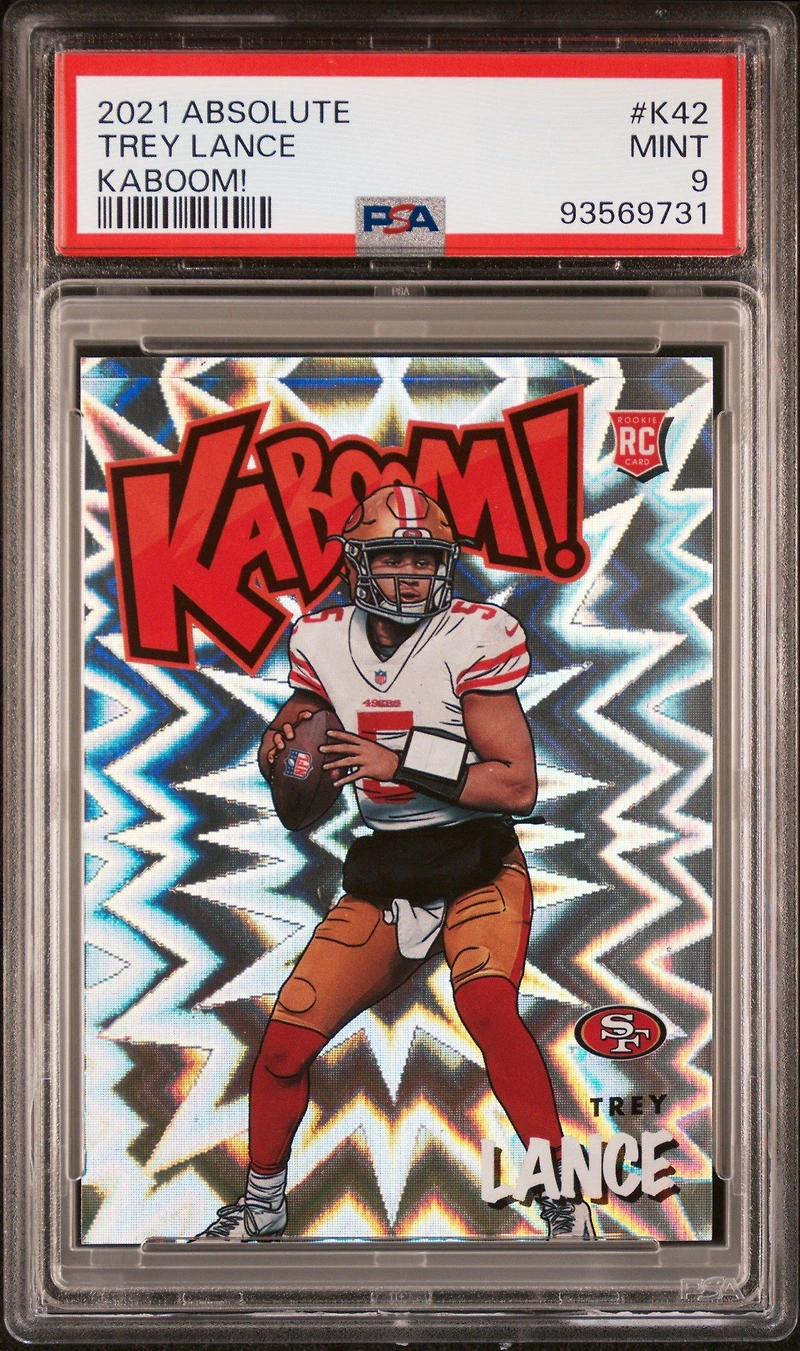 2021 Panini Absolute Kaboom! K42 Trey Lance PSA 9