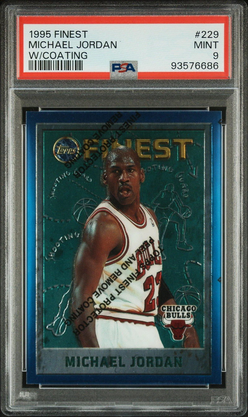 1995 Finest 229 Michael Jordan W/coating PSA 9