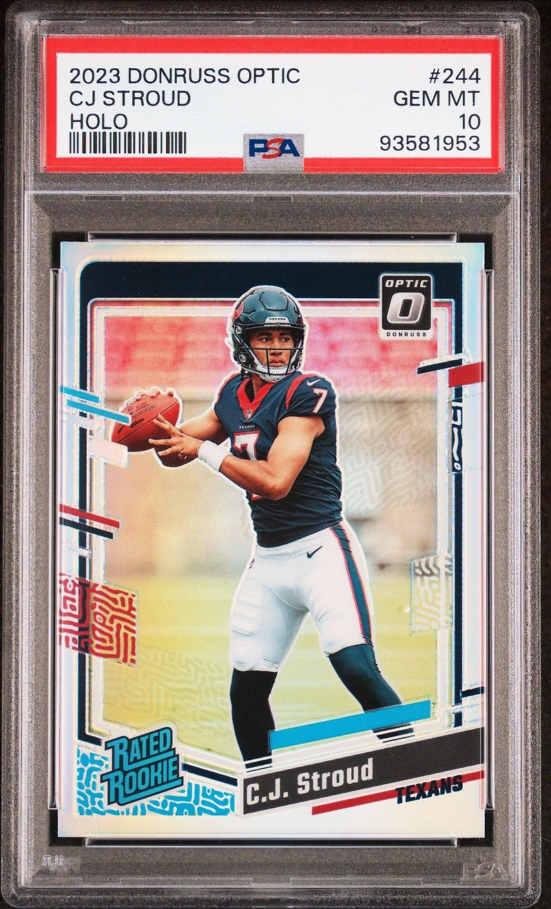 2023 Panini Donruss Optic 244 Cj Stroud Holo PSA 10
