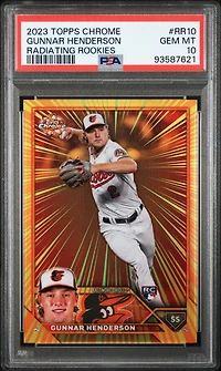 2023 Topps Chrome Radiating Rookies Rr10 Gunnar Henderson PSA 10