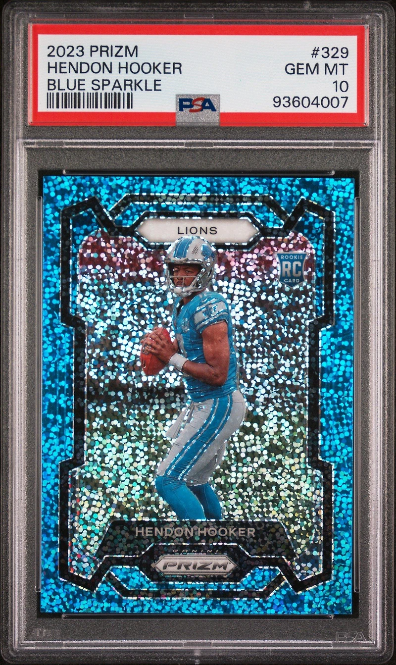 2023 Panini Prizm 329 Hendon Hooker Blue Sparkle PSA 10