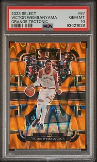 2023 Panini Select 87 Victor Wembanyama Orange Tectonic PSA 10