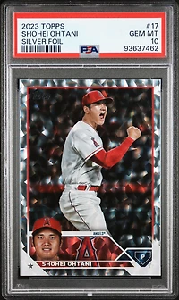 2023 Topps 17 Shohei Ohtani Silver Foil PSA 10