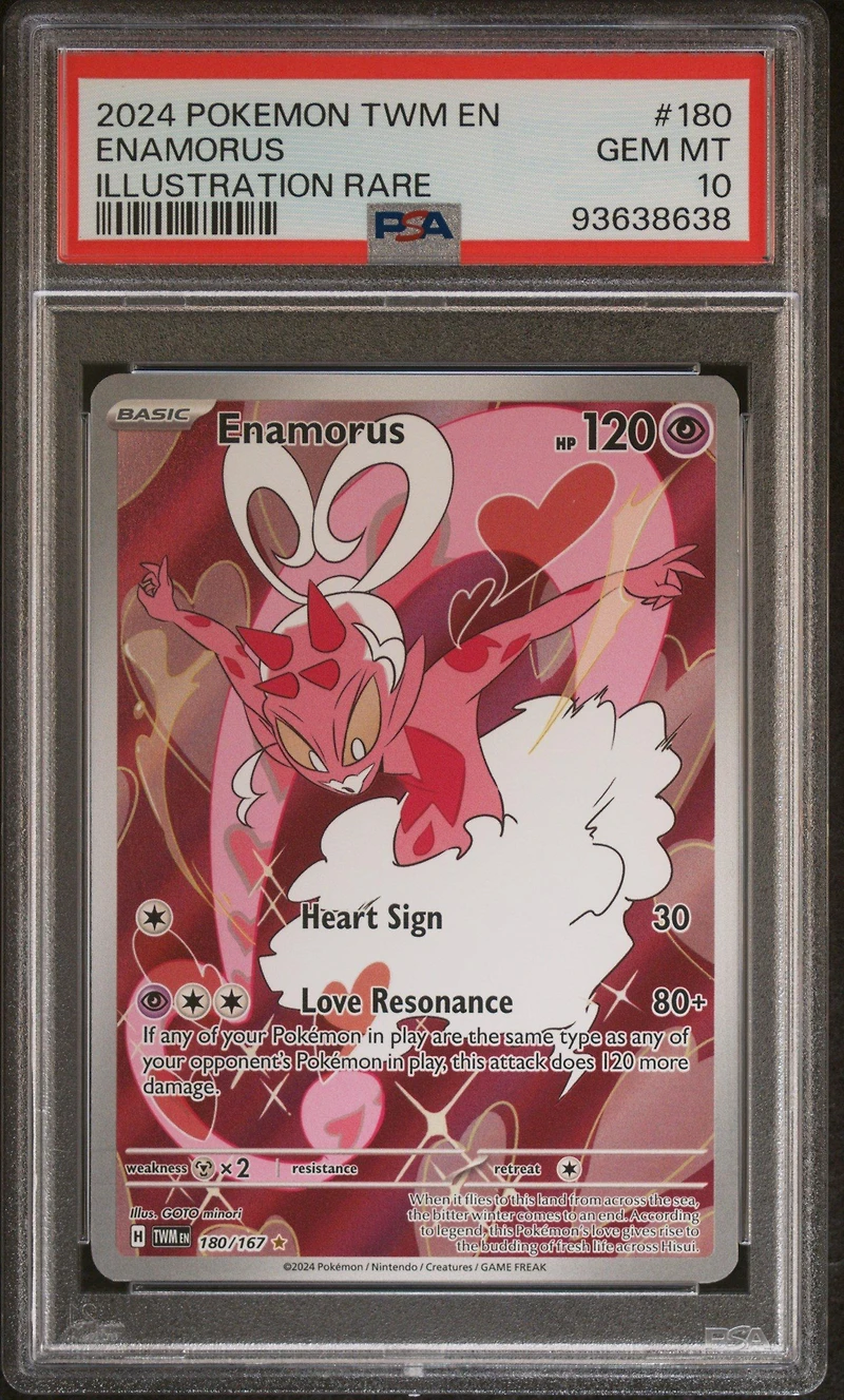 2024 Pokemon Twm En-twilight Masquerade 180 Enamorus Illustration Rare PSA