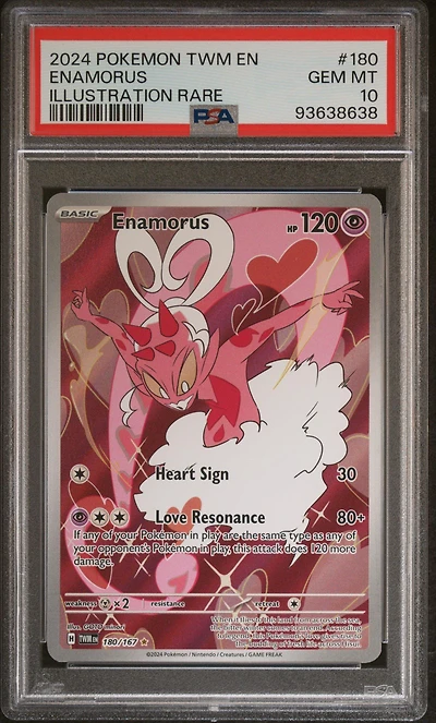 2024 Pokemon Twm En-twilight Masquerade 180 Enamorus Illustration Rare PSA