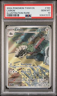 2024 Pokemon Twm En-twilight Masquerade 184 Lairon Illustration Rare PSA