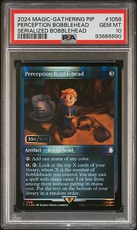 2024 Magic The Gathering Fallout 1058 Perception Bobblehead Serialized Bobblehead PSA 10