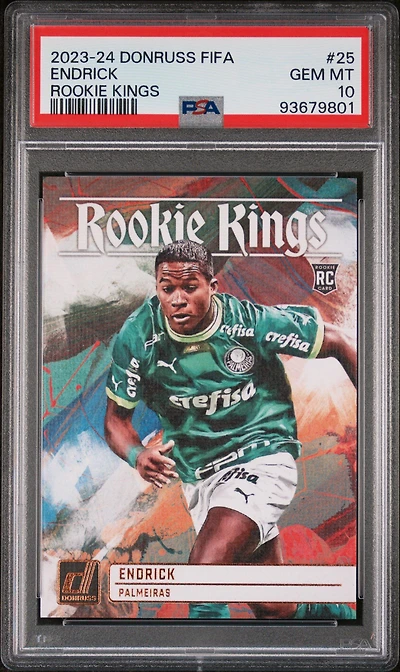 2023-24 Panini Donruss Fifa Rookie Kings 25 Endrick PSA 10