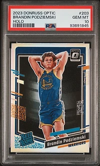 2023 Panini Donruss Optic 203 Brandin Podziemski Holo PSA 10