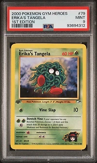 2000 Pokemon Gym Heroes 79 Erika's Tangela 1st Edition PSA