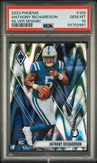 2023 Panini Phoenix 103 Anthony Richardson Silver Seismic PSA 10