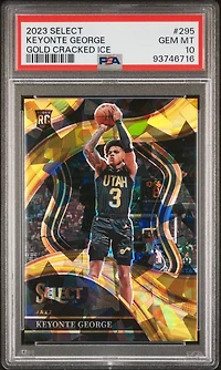 2023 Panini Select 295 Keyonte George Gold Cracked Ice PSA 10