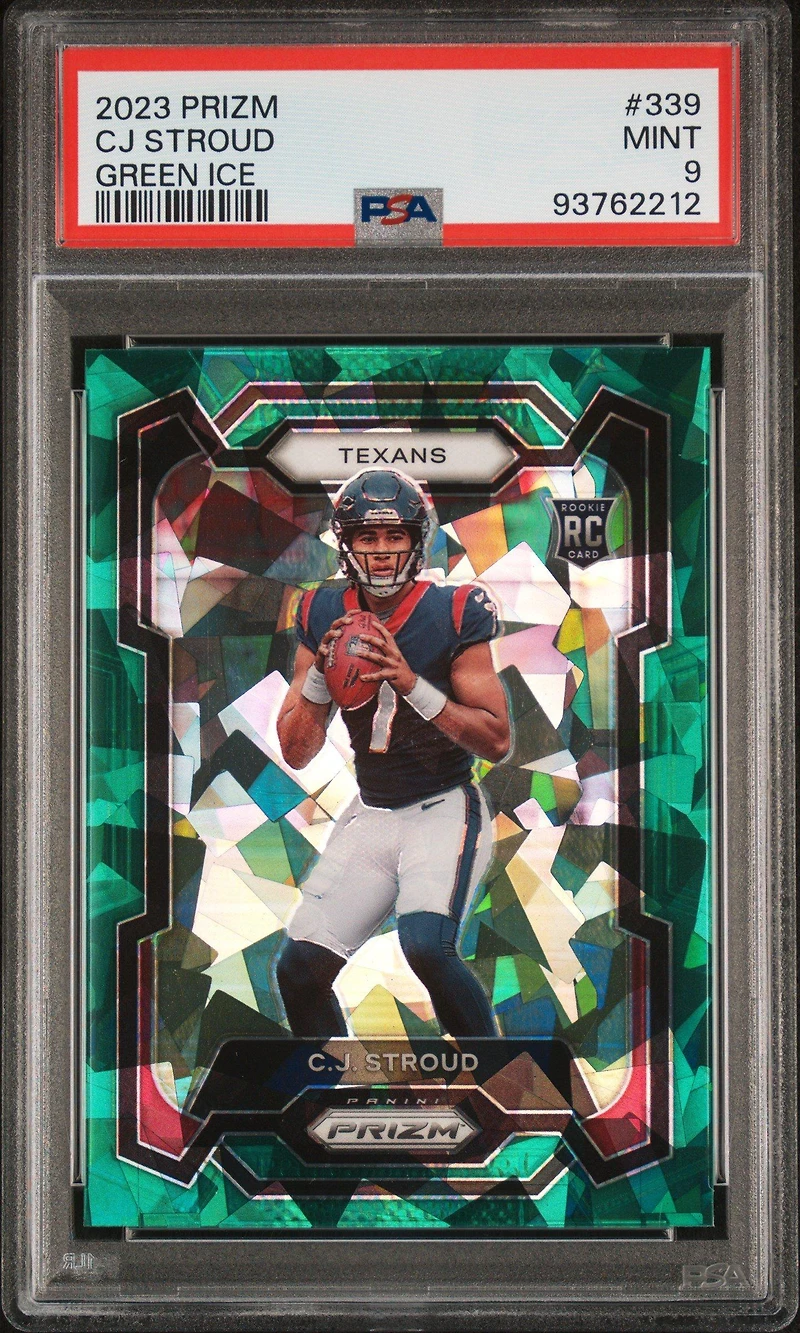 2023 Panini Prizm 339 Cj Stroud Green Ice PSA 9