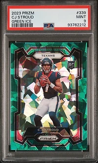 2023 Panini Prizm 339 Cj Stroud Green Ice PSA 9