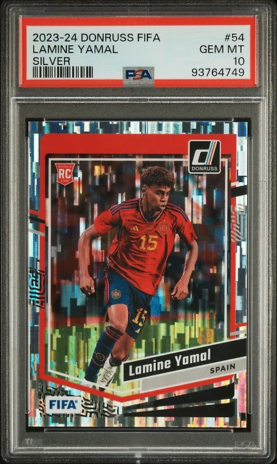 2023-24 Panini Donruss Fifa 54 Lamine Yamal Silver PSA 10