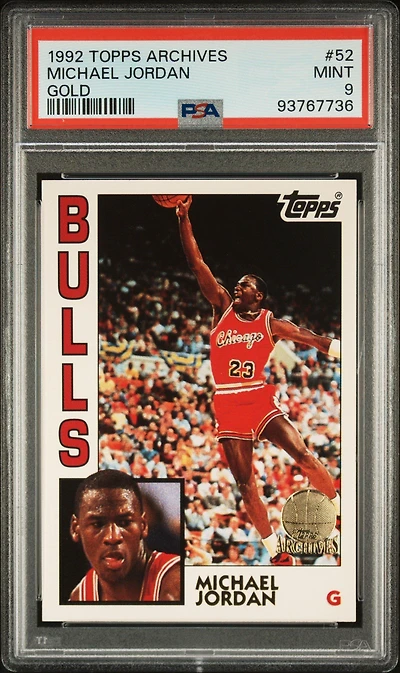 1992 Topps Archives 52 Michael Jordan Gold PSA 9