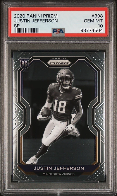 2020 Panini Prizm 398 Justin Jefferson Variation PSA 10