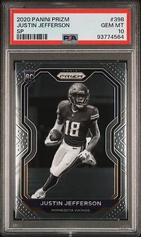 2020 Panini Prizm 398 Justin Jefferson Variation PSA 10