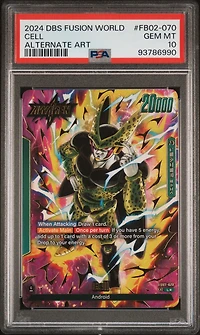 2024 Dragon Ball Super Card Game Fusion World Blazing Aura Fb02- Cell Alternate Art PSA 10