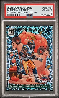2023 Panini Donruss Optic Super Bowl Downtown Sbdmf Marshall Faulk PSA 10