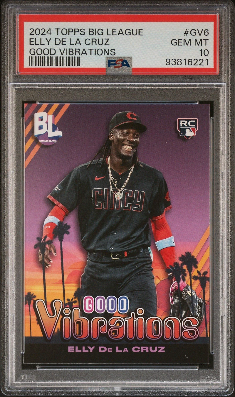 2024 Topps Big League Good Vibrations Gv6 Elly De La Cruz PSA 10