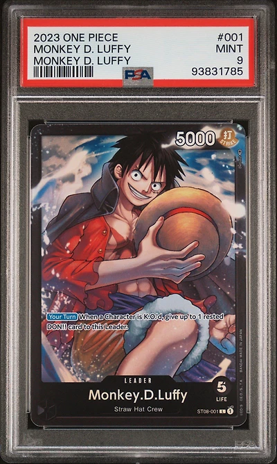 2023 One Piece Starter Deck-monkey D. Luffy 001 Monkey D. Luffy PSA 9