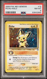 2000 Pokemon Neo Genesis 12 Pichu-holo PSA