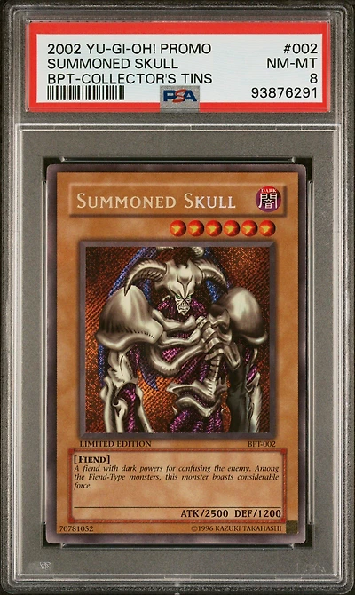 2002 Yu-gi-oh! Promo Bpt-collector's Tins 002 Summoned Skull PSA 8
